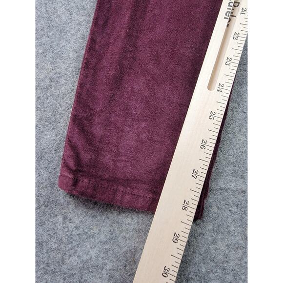 True Religion Jeans Womens 27 Burgundy Jennie Midrise Velveteen Skinny Stretch - Picture 12 of 16